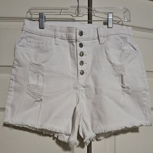 White Denim Shorts Size 10
